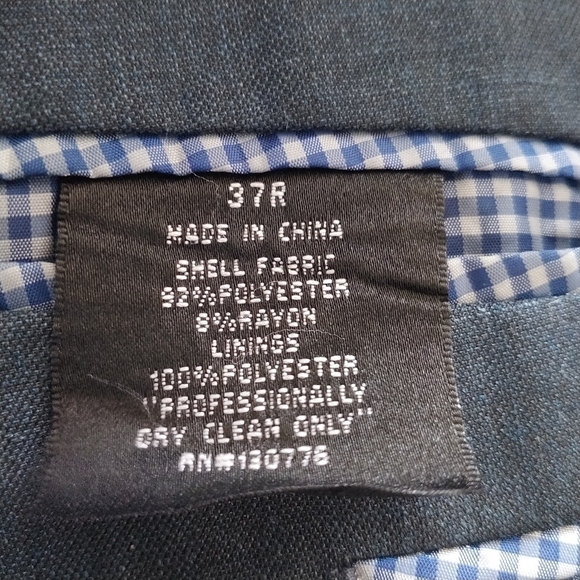 Beverly Hills Polo Club Classic Two Button Blue Blazer 37R - Picture 13 of 14